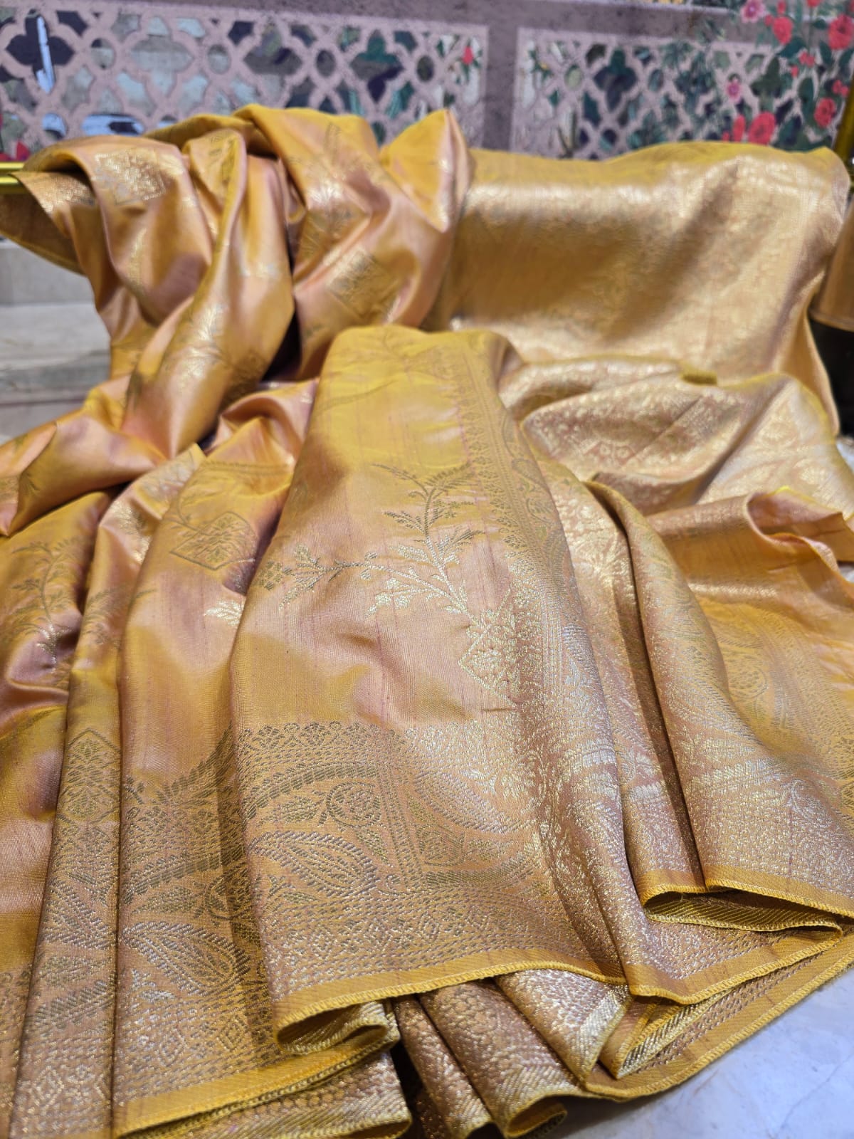 Ember Gold Silk Zari Saree
