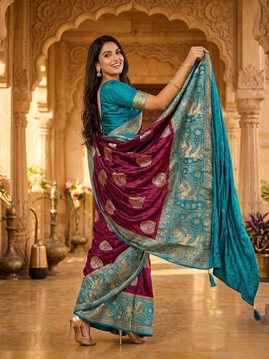 Parijat Satin Saree