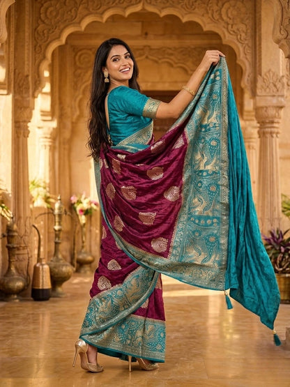 Parijat Satin Saree