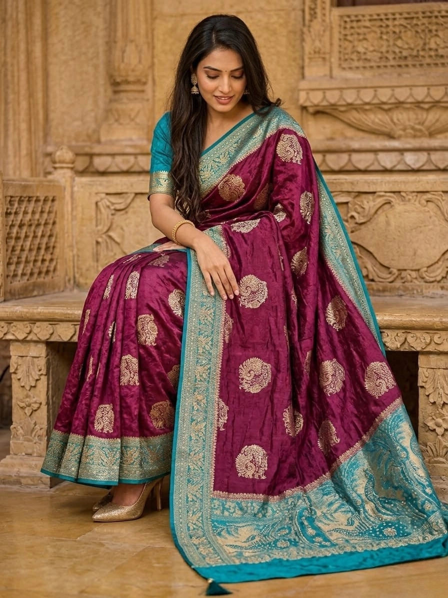 Parijat Satin Saree