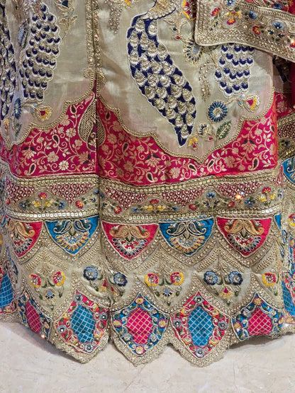 Mohey Golden Bridal Lehenga