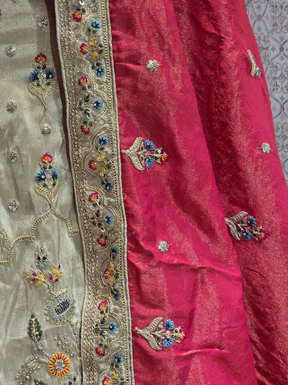 Mohey Golden Bridal Lehenga