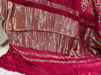 Madhumati Modal Ajrakh Saree