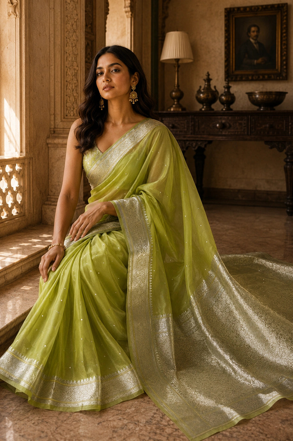 Aanchal- Pure Organza Silk saree