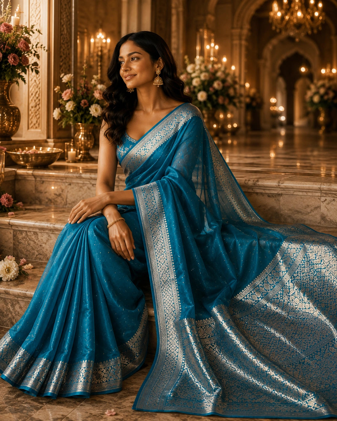 Aanchal- Pure Organza Silk saree