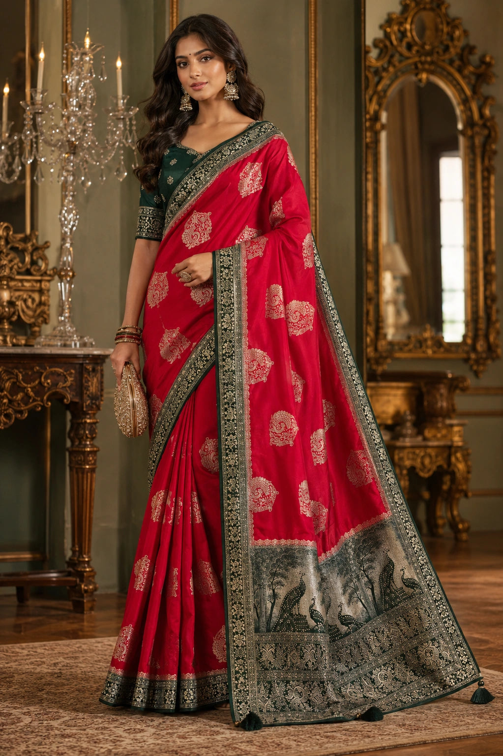 Parijat Satin Saree