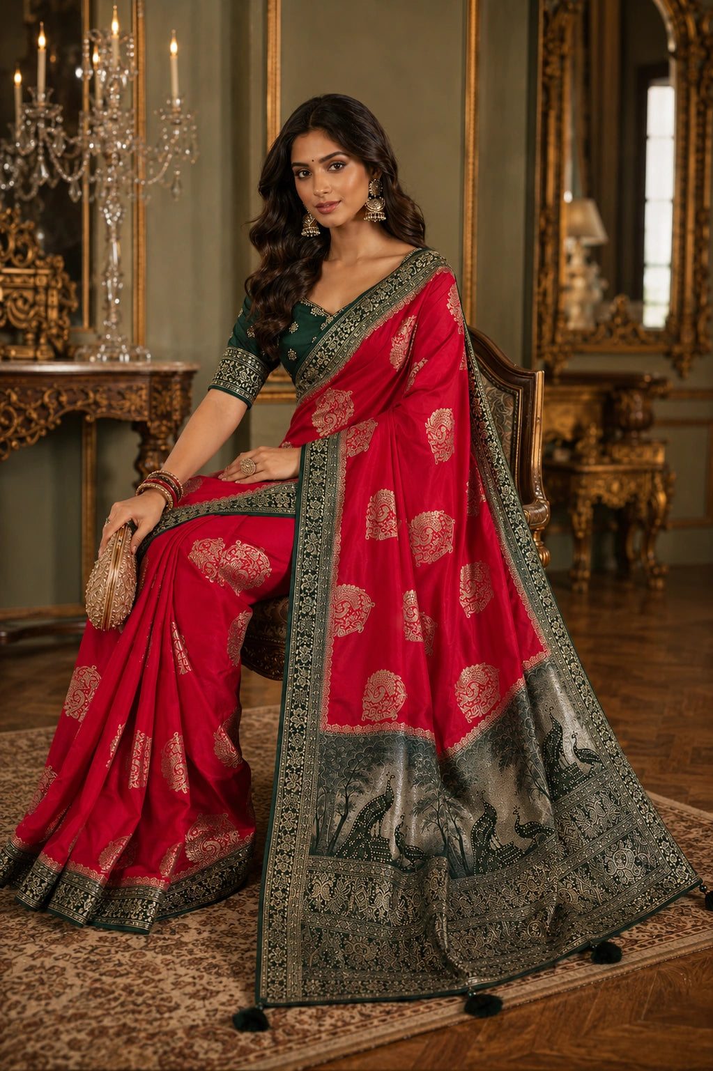 Parijat Satin Saree