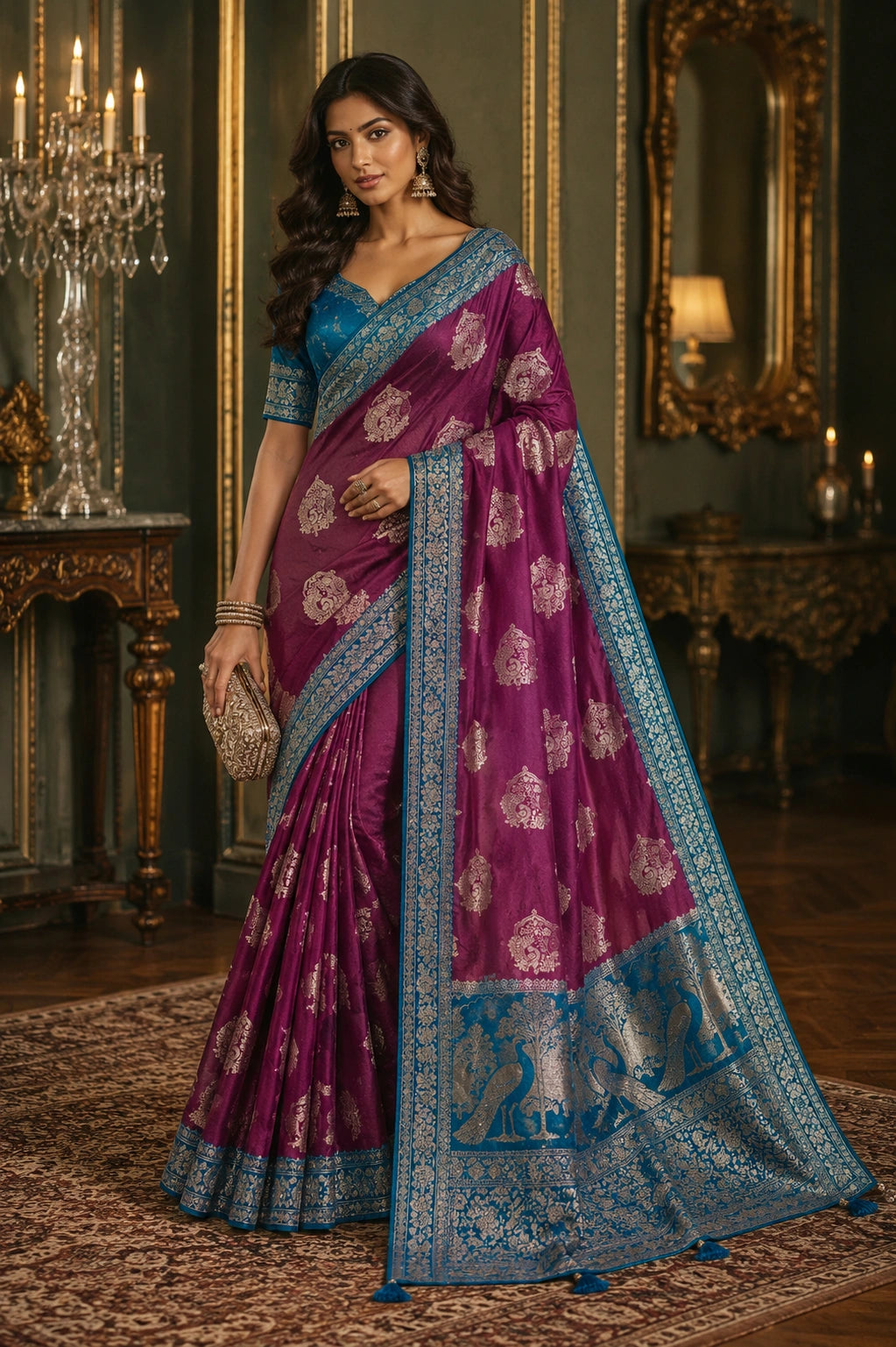 Parijat Satin Saree