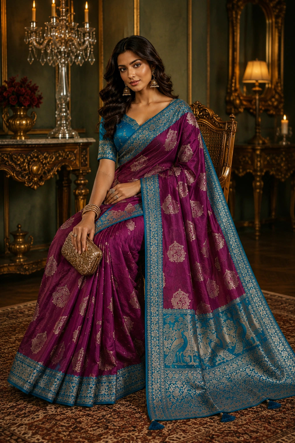 Parijat Satin Saree
