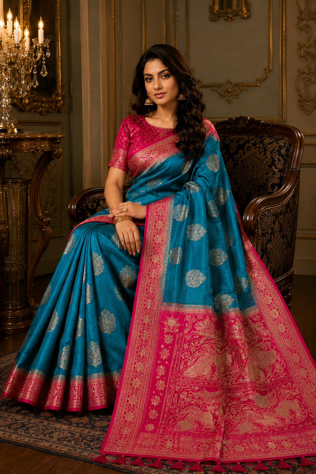 Parijat Satin Saree