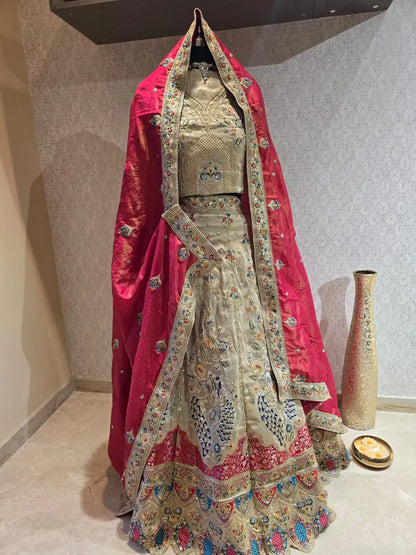 Mohey Golden Bridal Lehenga