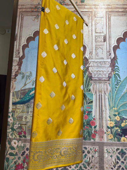 Amaltaas Marigold Yellow Haldi Saree
