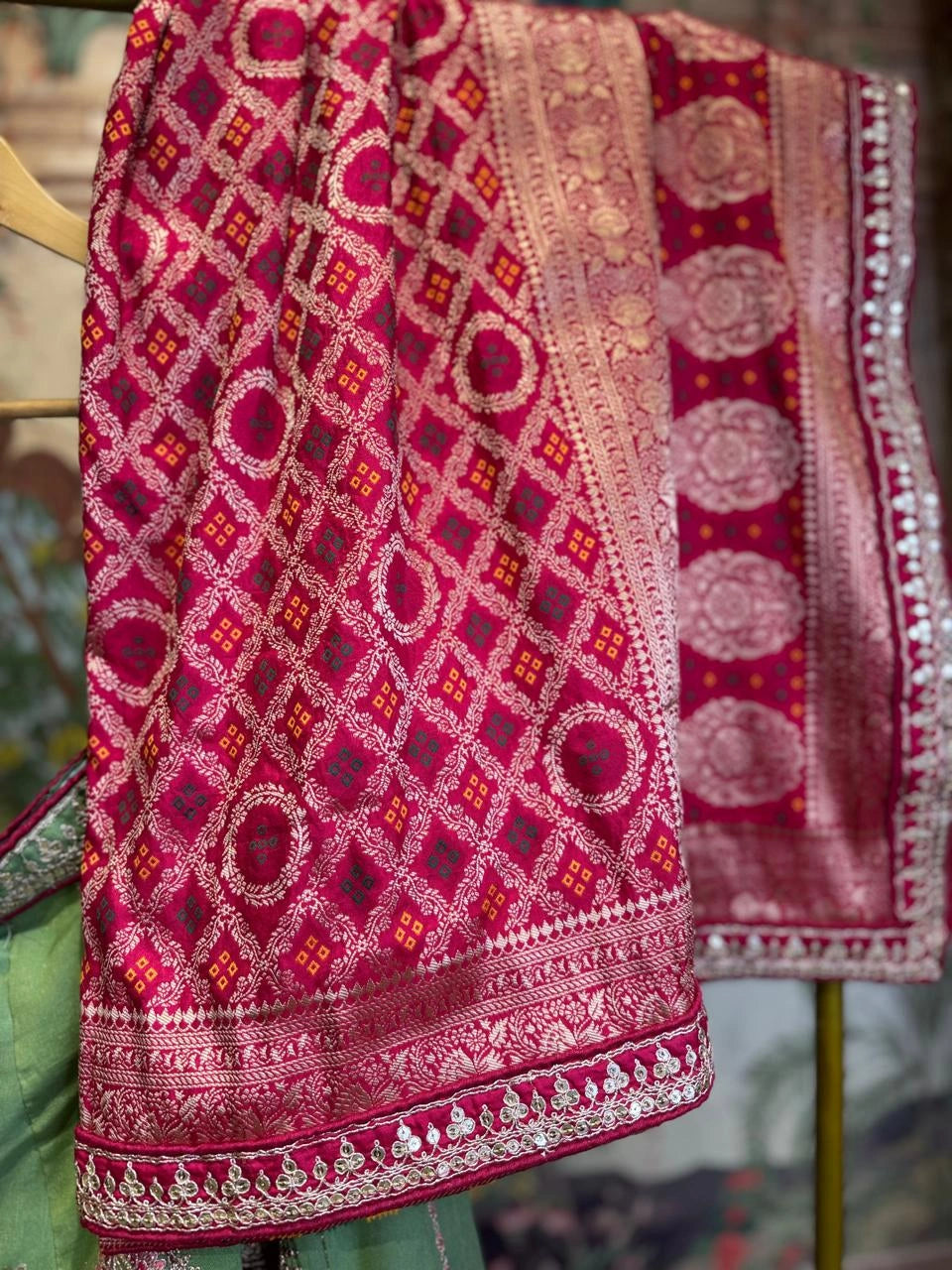 Albeli Sage Green Embroidered Lehenga