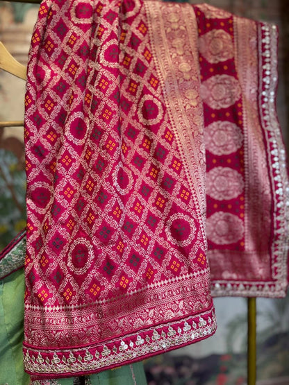 Albeli Sage Green Embroidered Lehenga
