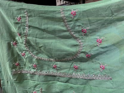 Albeli Sage Green Embroidered Lehenga