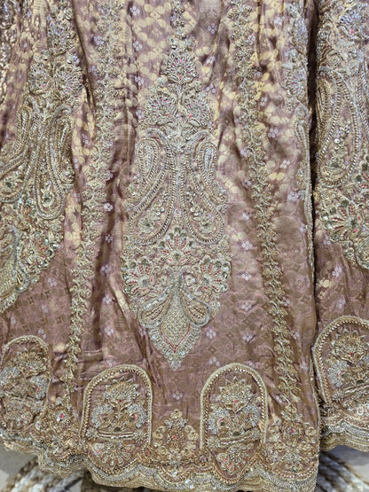 Saanjh Rose Zari Work Bridal Lehenga