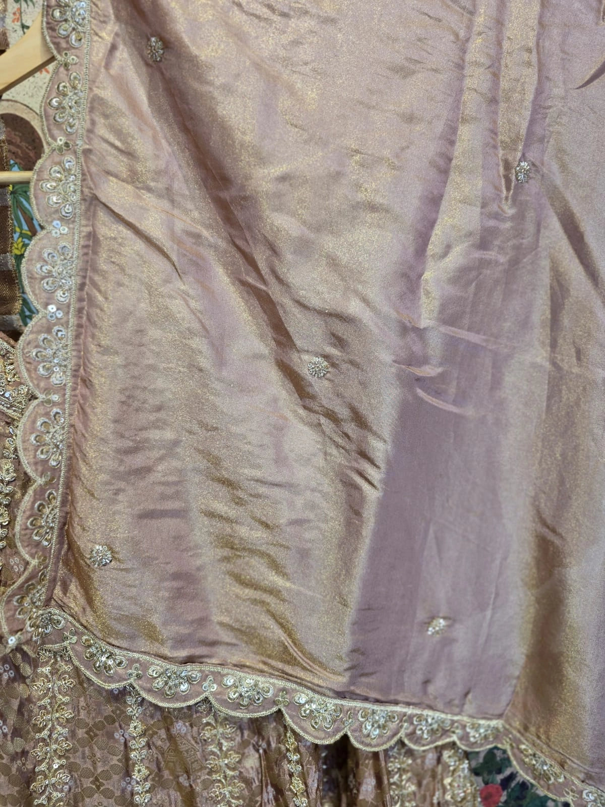 Saanjh Rose Zari Work Bridal Lehenga