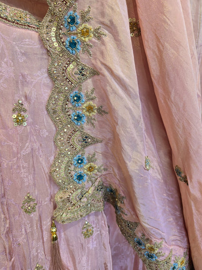 Flora Blush Embroidered Lehenga