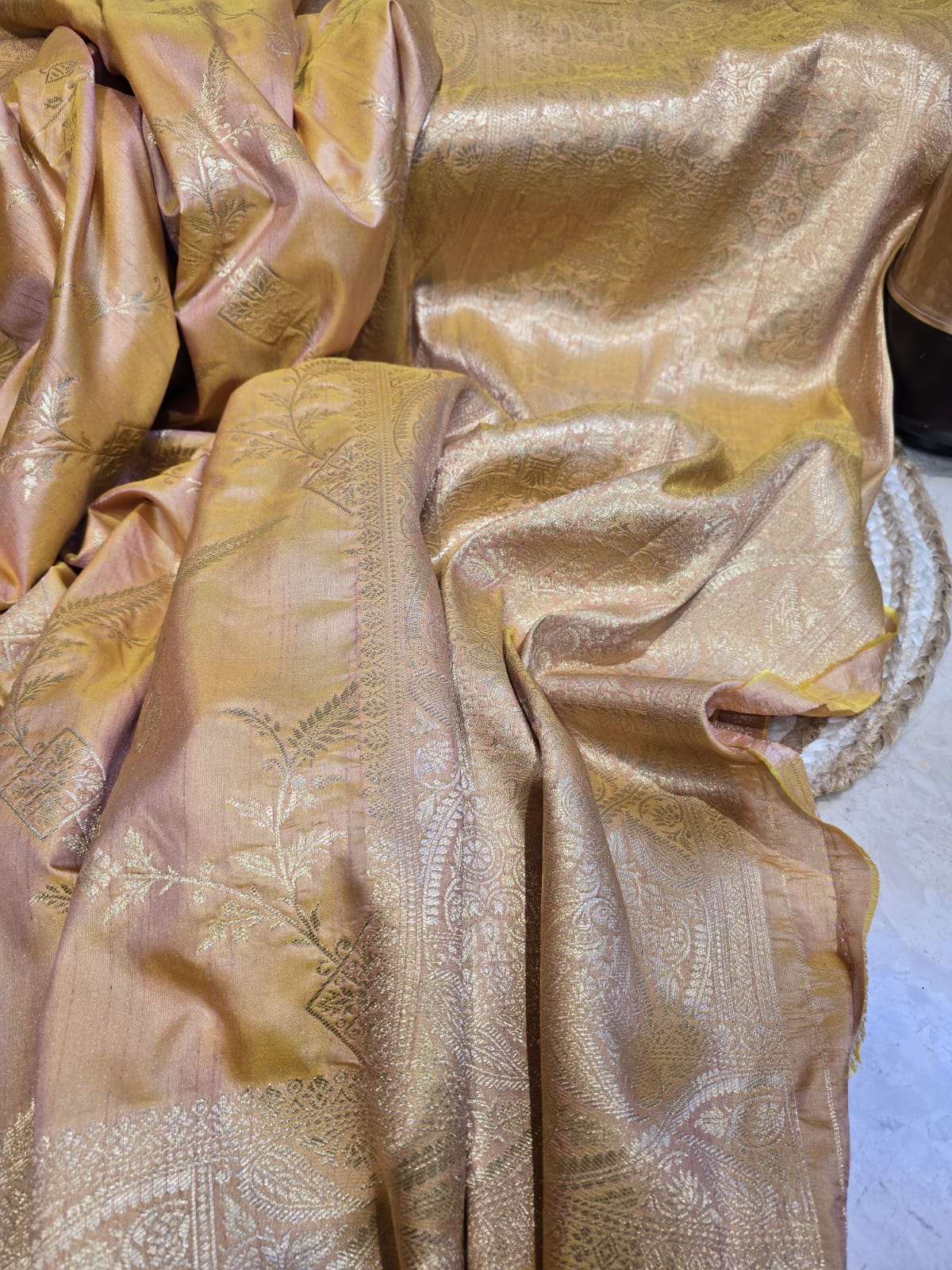 Ember Gold Silk Zari Saree