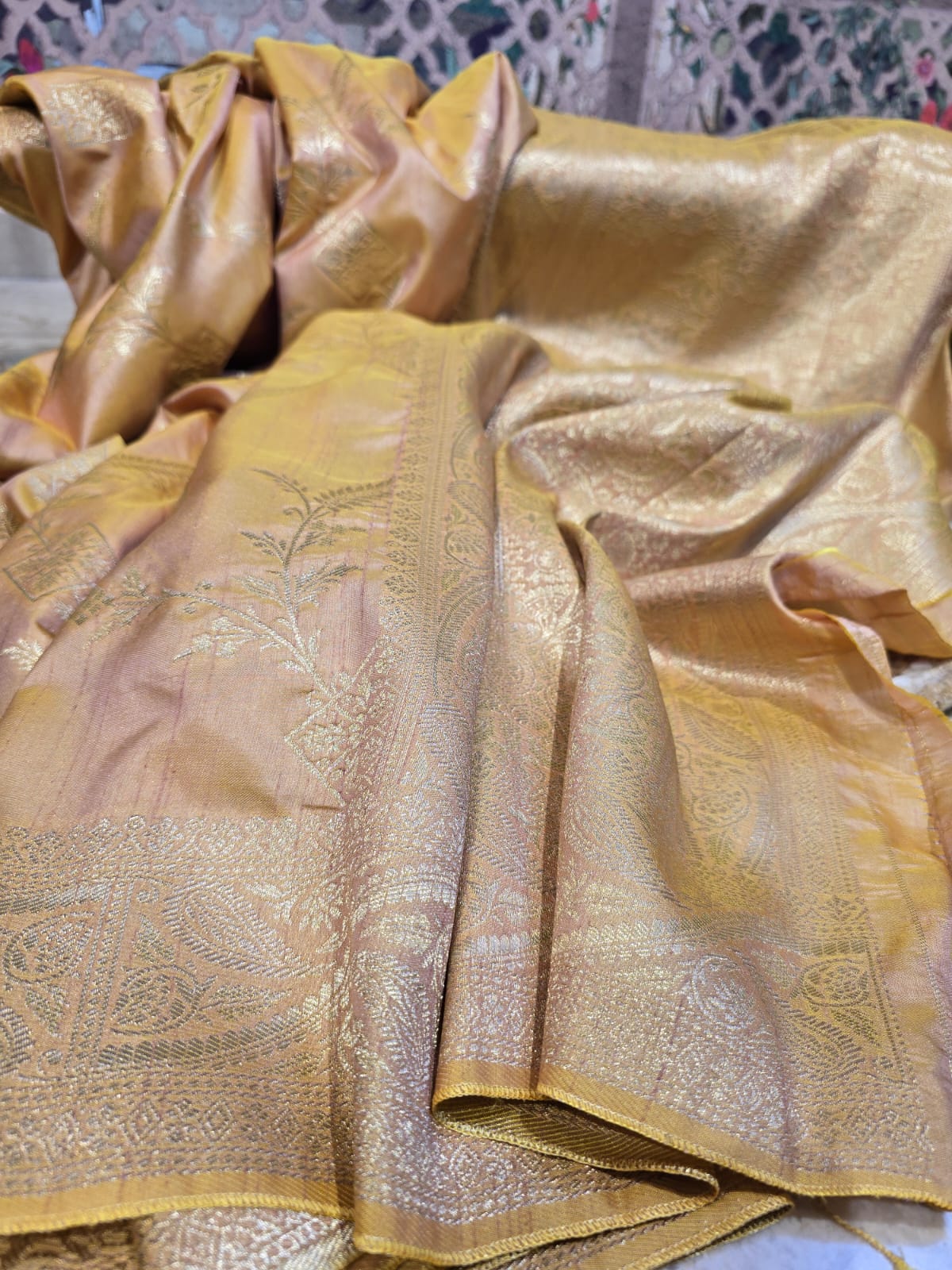 Ember Gold Silk Zari Saree
