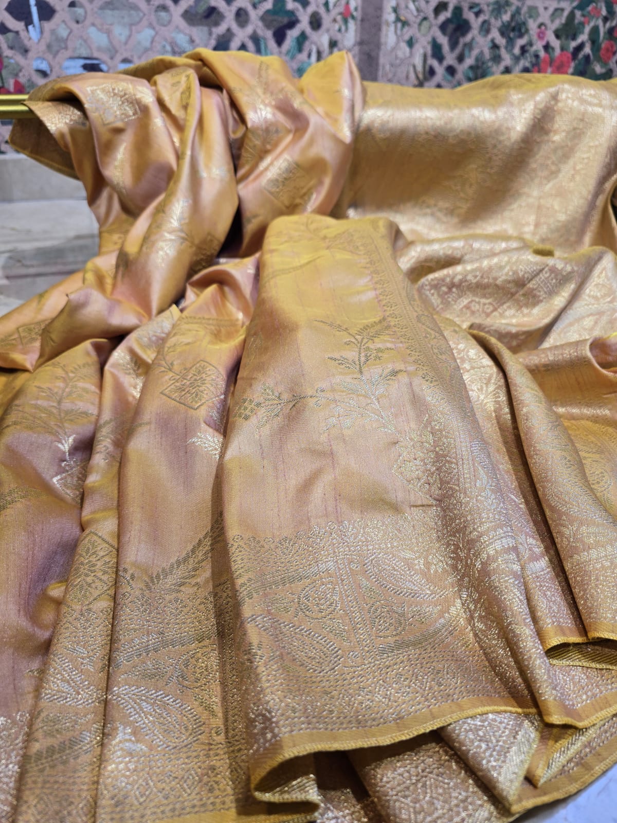 Ember Gold Silk Zari Saree