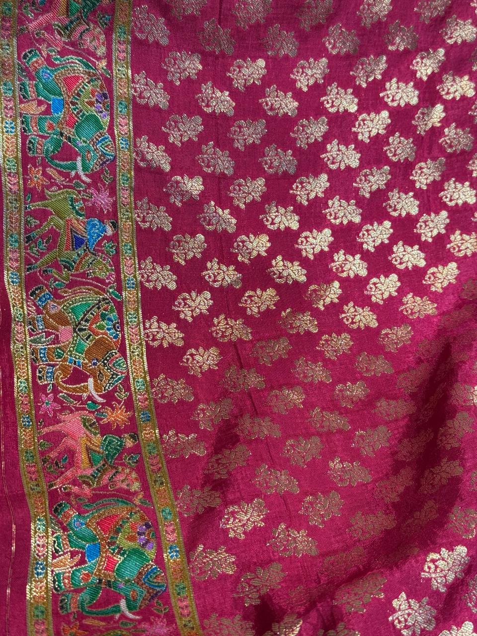 Ivory Tales Pashmina Silk Saree