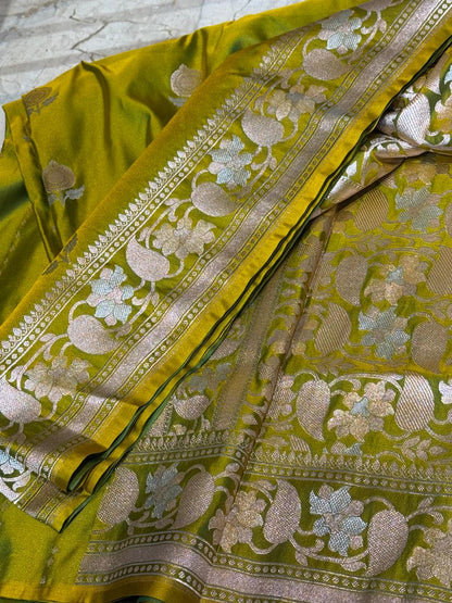 Olive Symphony Soft Silk Saree