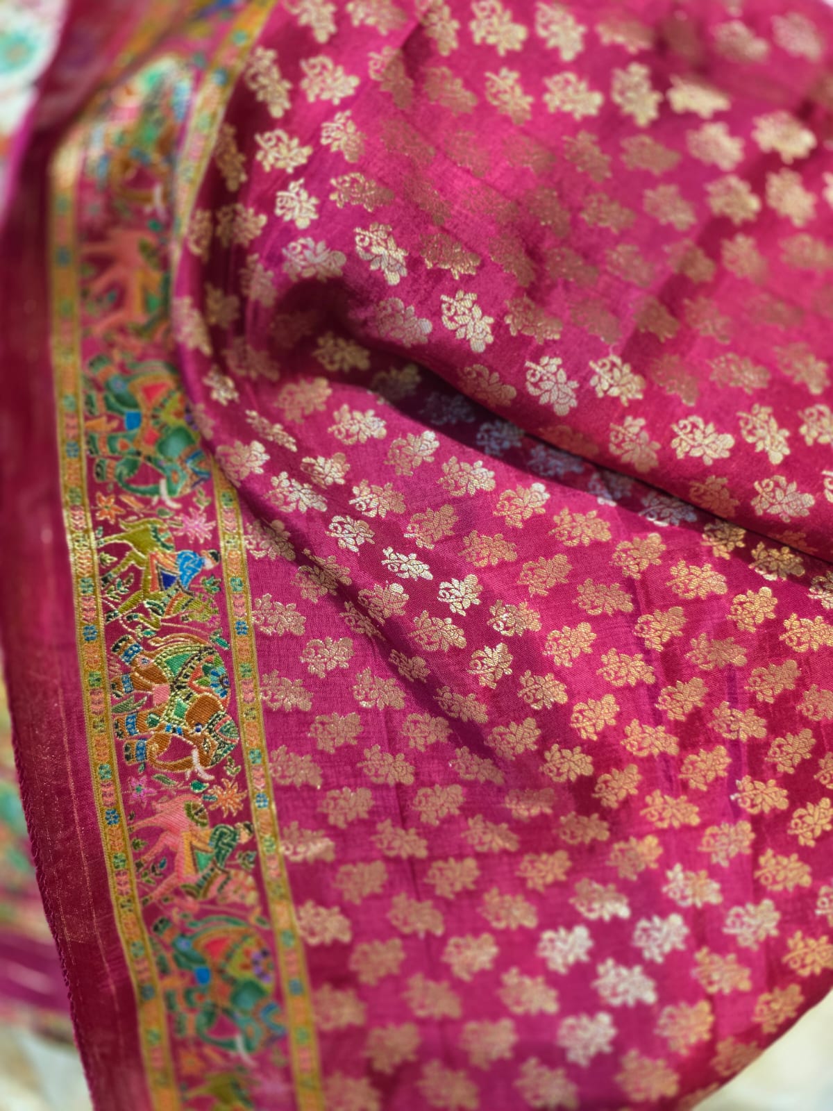Ivory Tales Pashmina Silk Saree