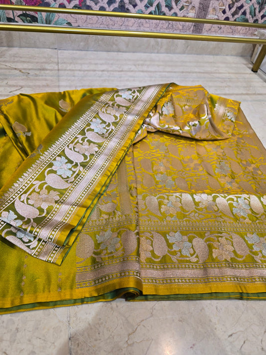 Olive Symphony Soft Silk Saree