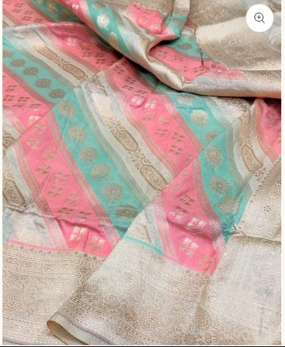 Saanjh-Banarasi Pure Rangkaat Silk Saree