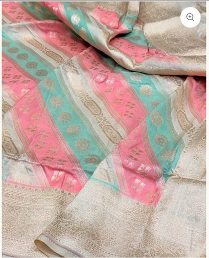 Saanjh-Banarasi Pure Rangkaat Silk Saree