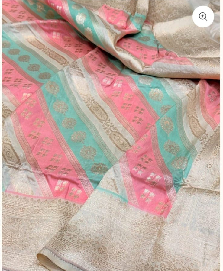 Saanjh-Banarasi Pure Rangkaat Silk Saree