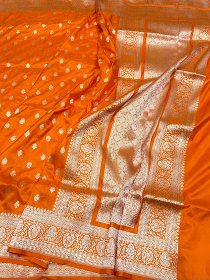Pure Silk Mushroo Katan Saree with Traditional Cutwork Weaving