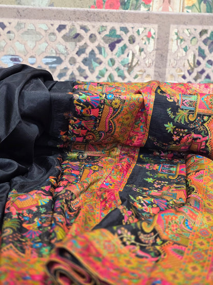 Noir Tales Pashmina Silk Saree