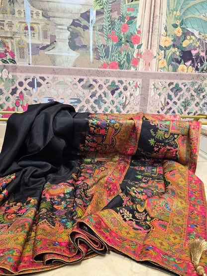 Noir Tales Pashmina Silk Saree