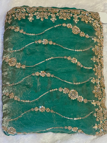 Heavy Work Designer Saree in Premium Fendi Fabric with Embellished Border