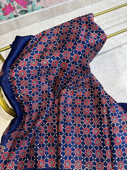 Madhumati Modal Ajrakh Saree