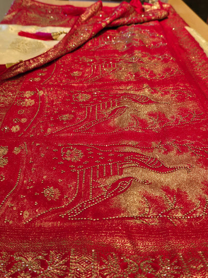 Parijat Satin Saree