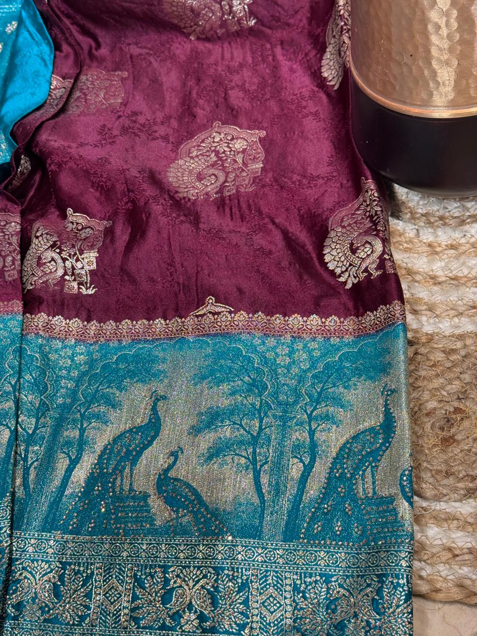 Parijat Satin Saree
