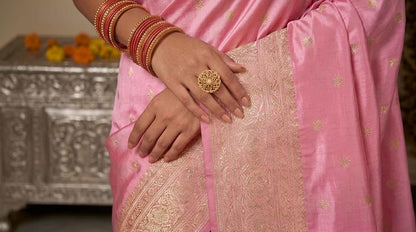 Myra – Pure Satin Silk Brocade-Cutwork Banarasi Saree