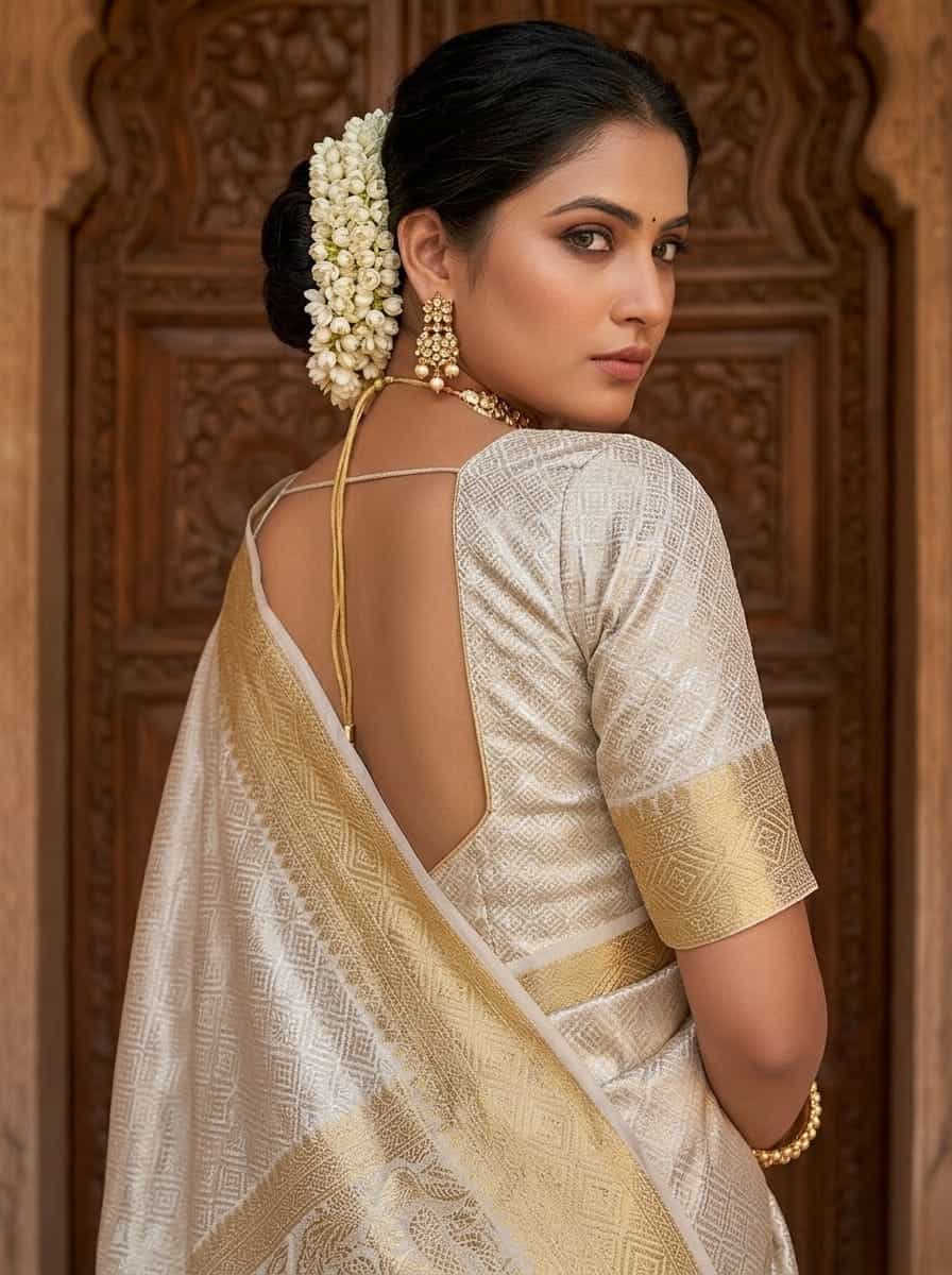 rriwaayat-iraaya-antique-gold-tissue-brocade-silk-saree-front