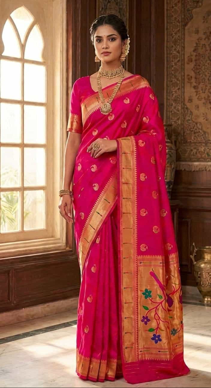 rriwaayat-festive-pink-indian-saree-for-women